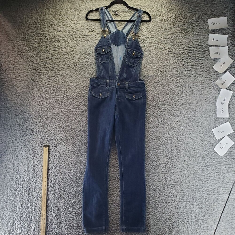 Touch Me Overalls Womens Size 5/6 Blue Classic Denim Adjustable Straps Pockets